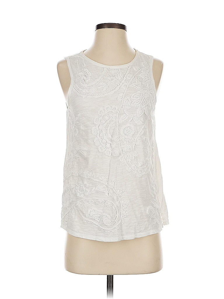 Pre-owned Lucky Brand Sleeveless Blouse In White
