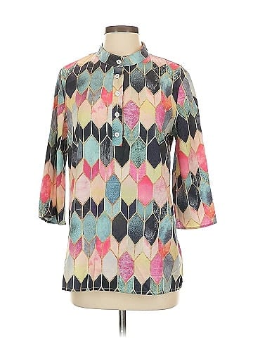Misslook 3/4 Sleeve Button-Down Shirt (view 1)