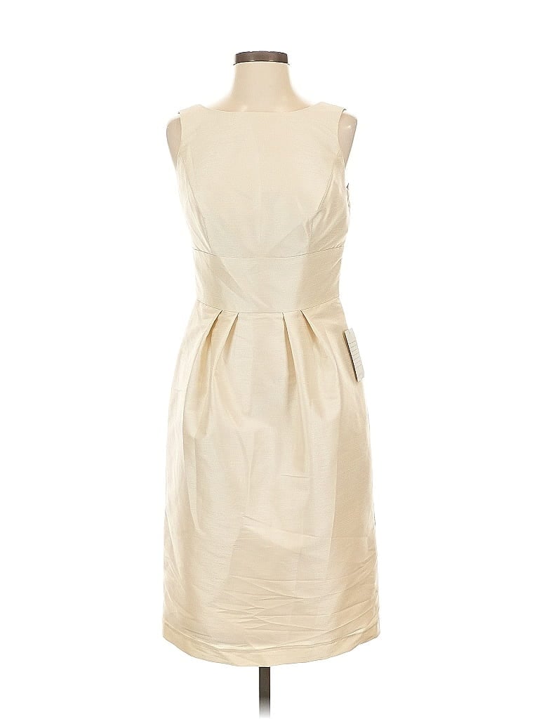 Pre-owned Alfred Sung Cocktail Dress In White