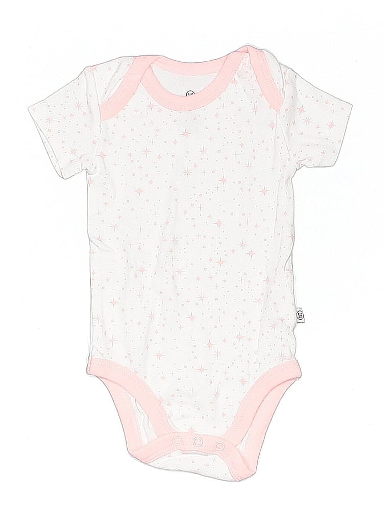 Pre-owned Honest Baby Clothing Babies' Short Sleeve Onesie In White