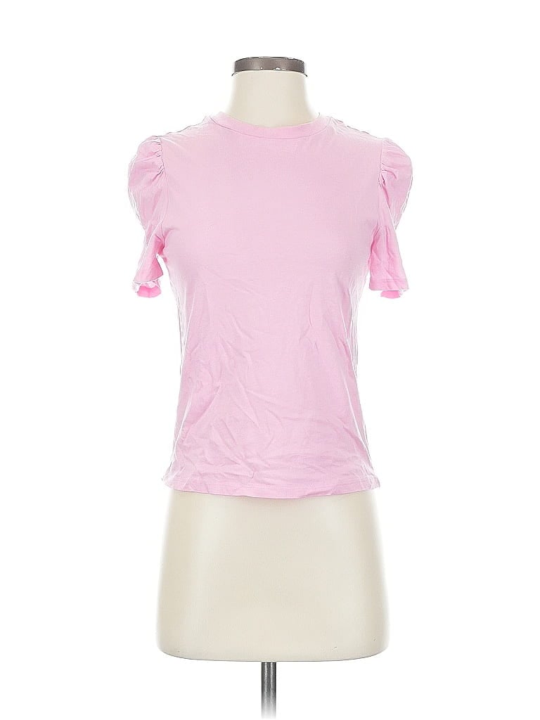 Pre-owned Divided By H&m Short Sleeve T-shirt In Pink
