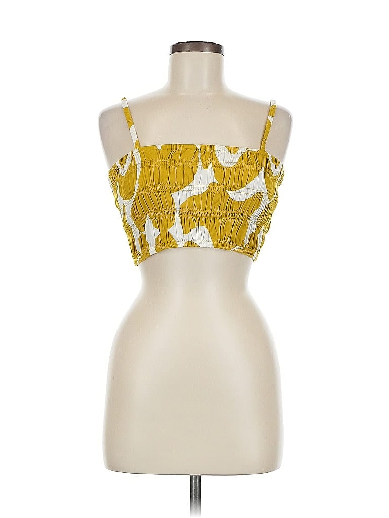 Pre-owned A New Day Tube Top Yellow Strapless Neckline Tops