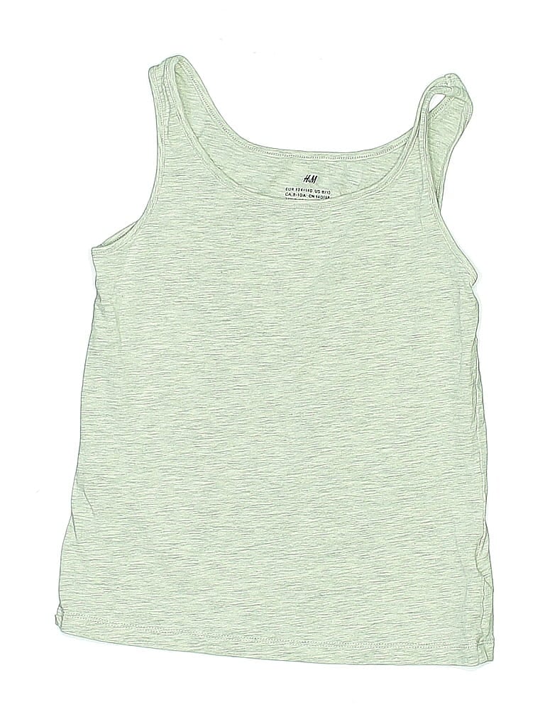 H&M Pre-owned Kids' Tank Top Green Scoop Neck Tops