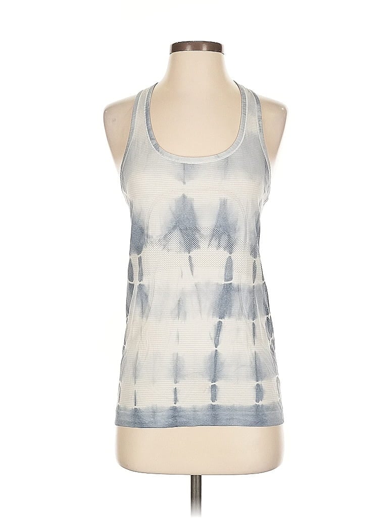Pre-owned Lululemon Athletica Tank Top Blue Halter Neckline Tops