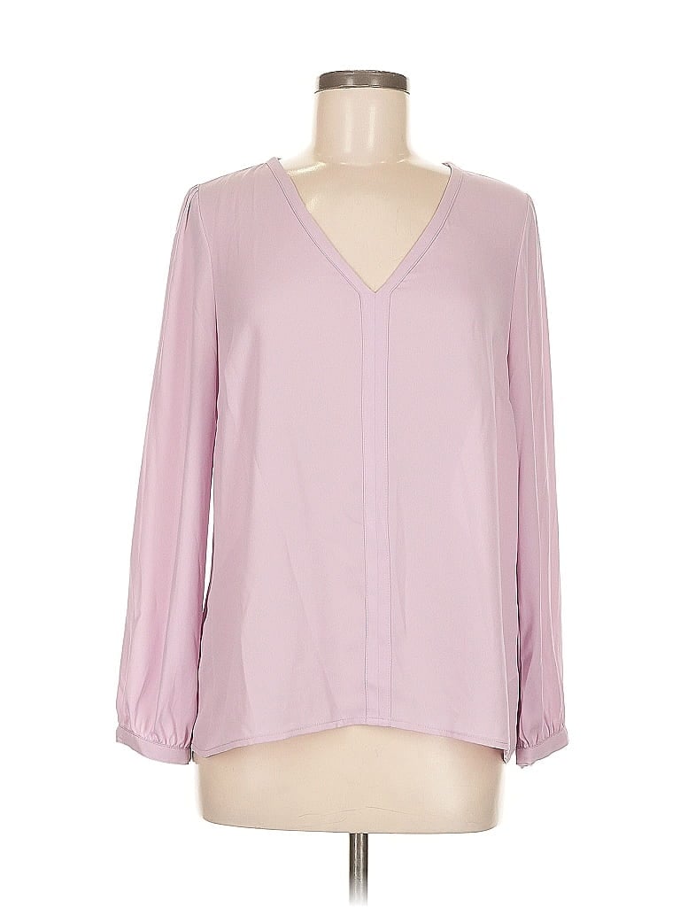Pre-owned J.crew Factory Store Long Sleeve Blouse In Pink