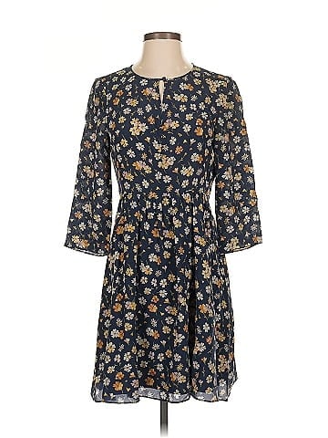 Madewell Floral Ruched Retro Dress (view 1)