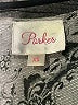 Parker 100% Silk Graphic Silver Ivory Cocktail Dress Size XS - photo 6