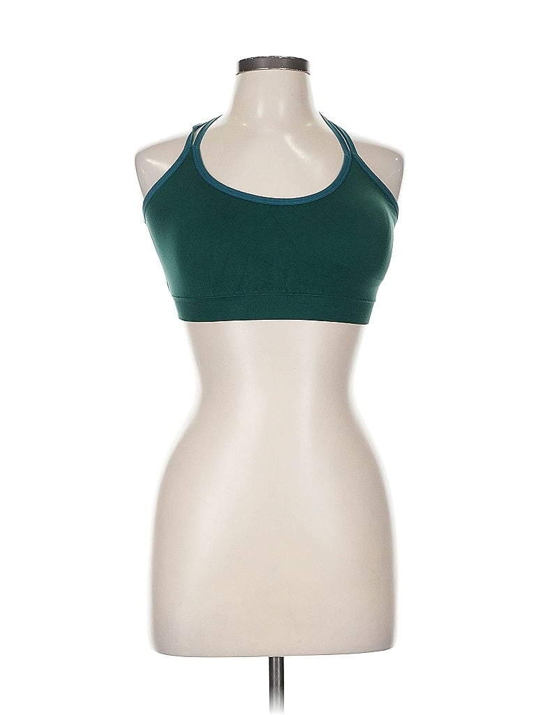 Pre-owned Unbranded Tank Top Green Halter Neckline Tops