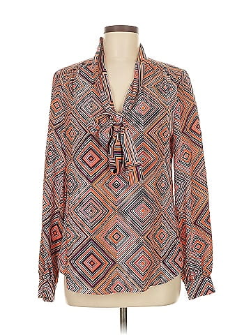 Trina Turk Long Sleeve Silk Top (view 1)