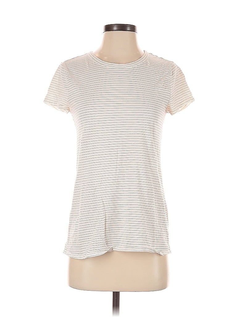Pre-owned Ann Taylor Loft Short Sleeve T-shirt In White