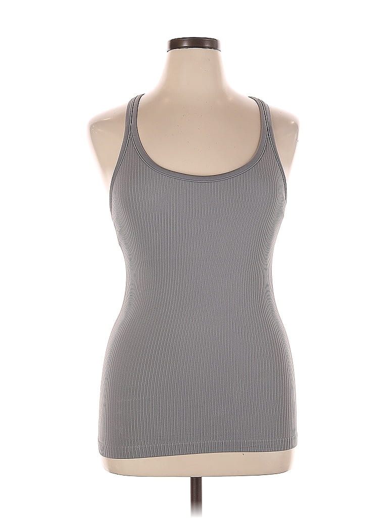 Pre-owned Unbranded Tank Top Gray Halter Neckline Tops