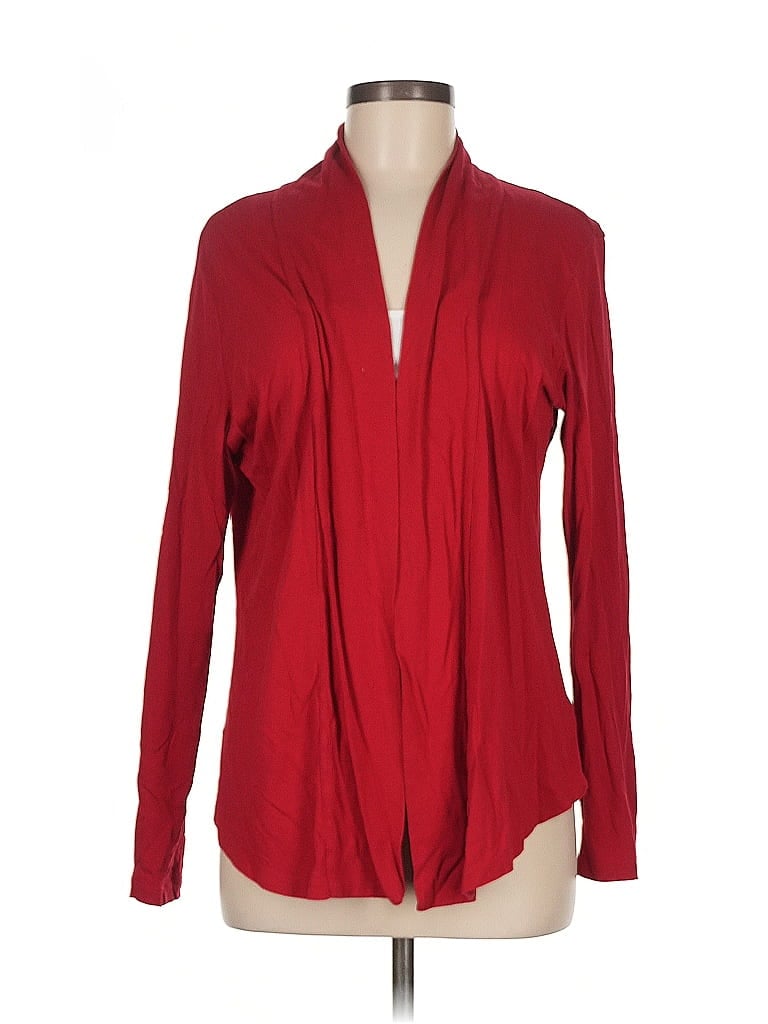 Pre-owned Coldwater Creek Long Sleeve Blouse In Red