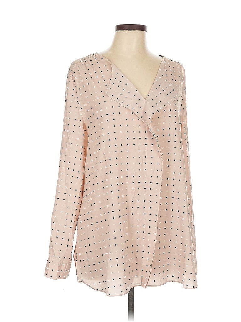 Pre-owned Ann Taylor Factory Long Sleeve Blouse In Pink