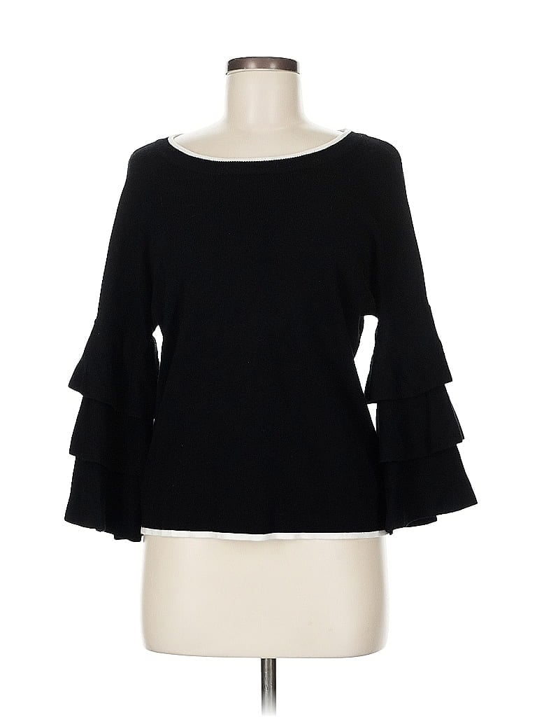 Pre-owned Marled By Reunited Pullover Sweater In Black