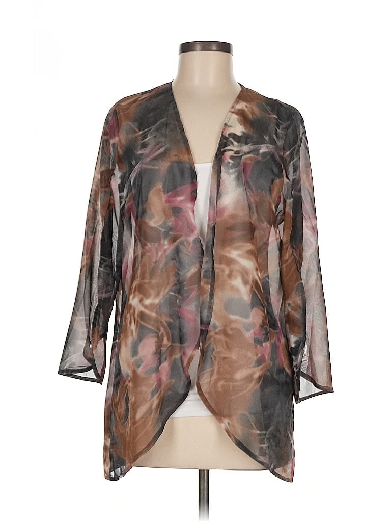 Pre-owned Erin London Kimono In Brown