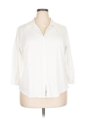 Talbots 3/4 Sleeve Button-Down Shirt (view 1)