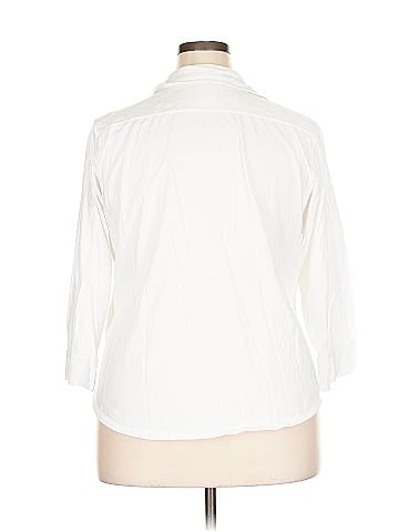Talbots 3/4 Sleeve Button-Down Shirt (view 2)