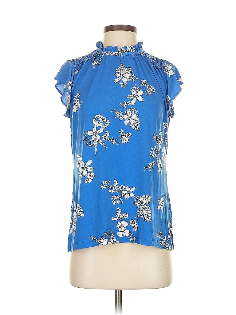 Pre-owned Liz Claiborne Sleeveless Blouse In Blue