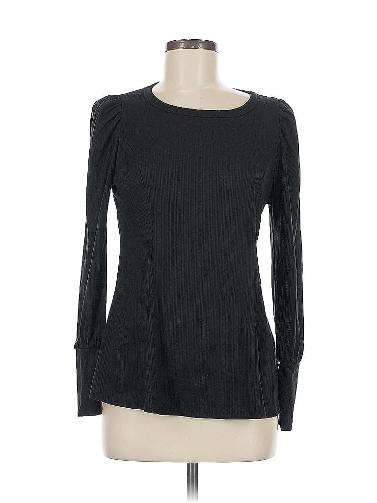 Click to view more detailed imagery on our partner's website Pre-owned Status By Chenault Long Sleeve Top Black Crew Neck Tops
