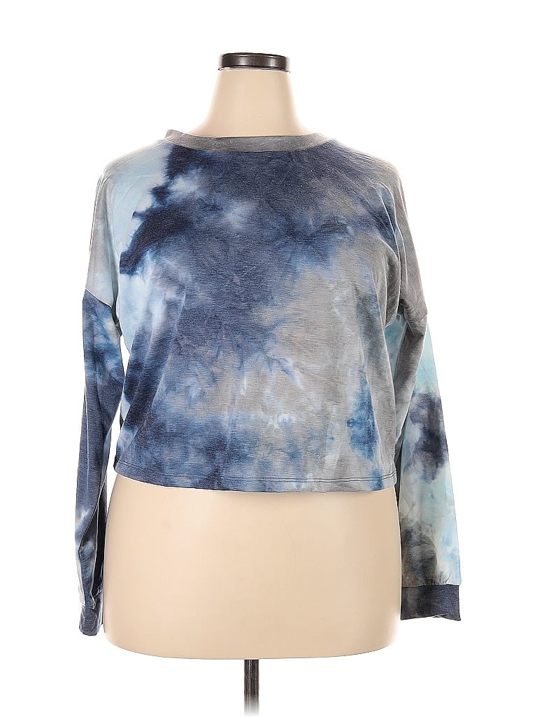 Pre-owned Willow Long Sleeve Top Blue Boatneck Tops