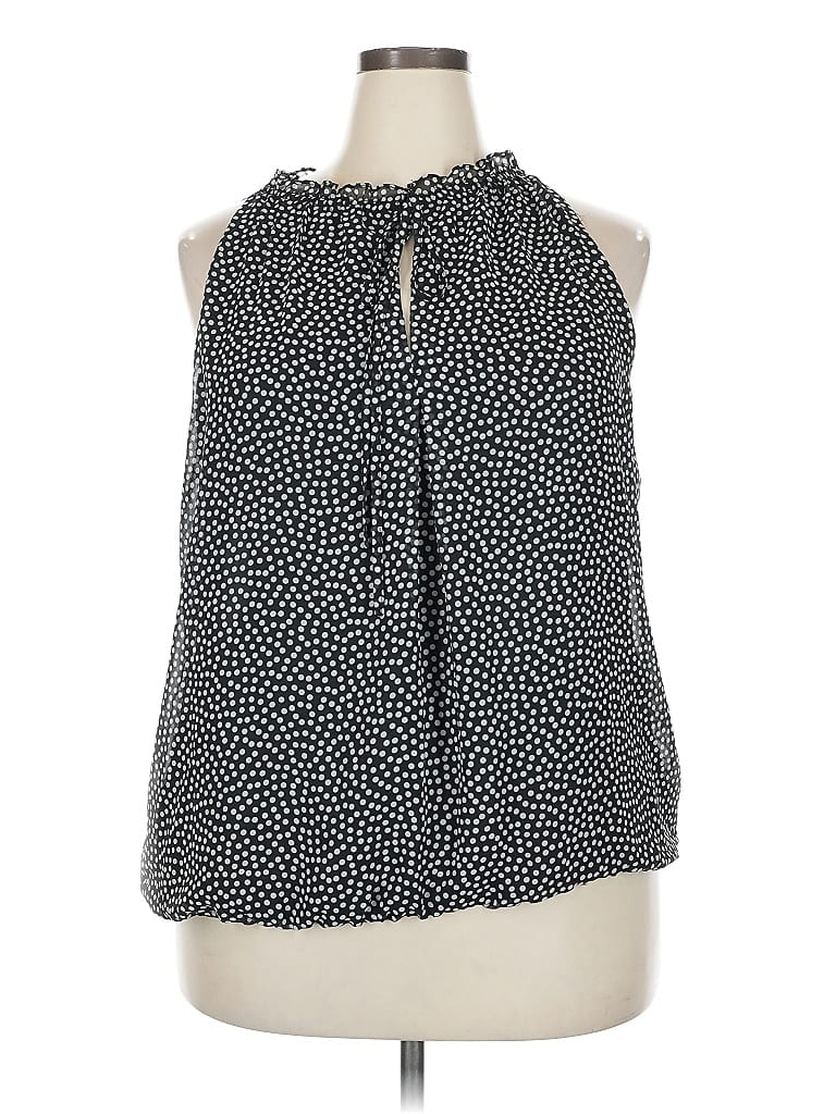 Pre-owned Max Studio Sleeveless Blouse In Black
