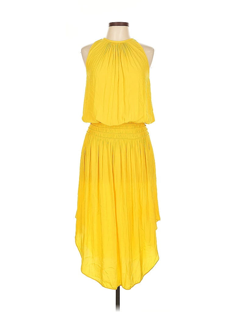Pre-owned Ramy Brook Cocktail Dress In Yellow
