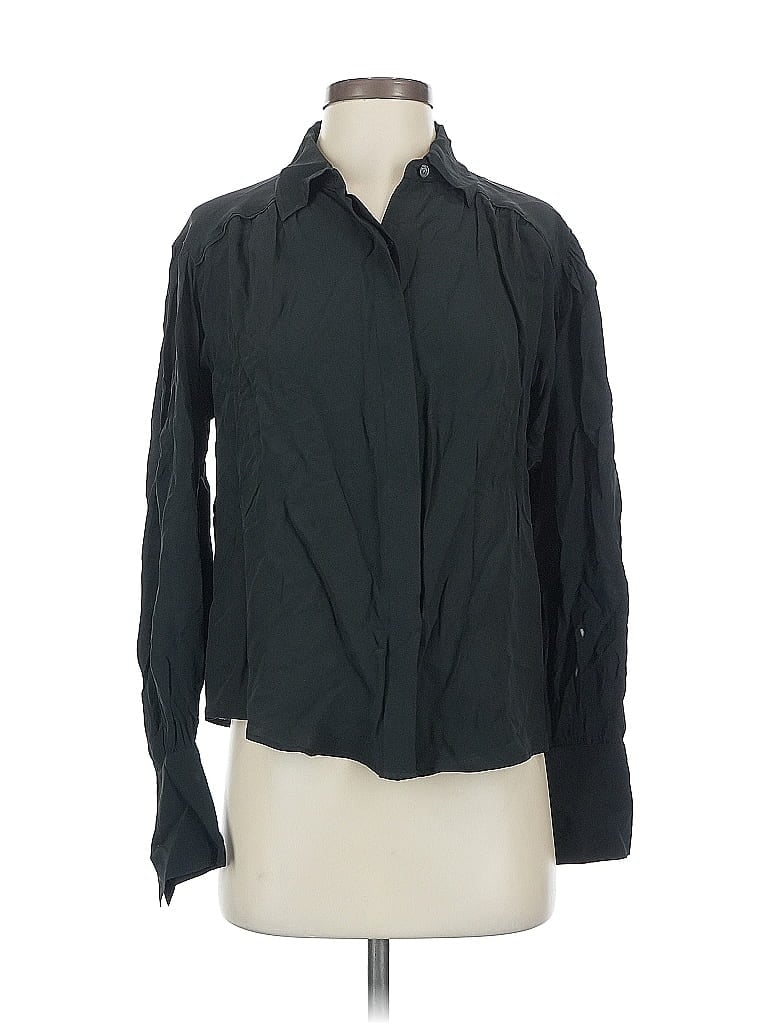 Click to view more detailed imagery on our partner's website Pre-owned Madewell Long Sleeve Blouse In Black