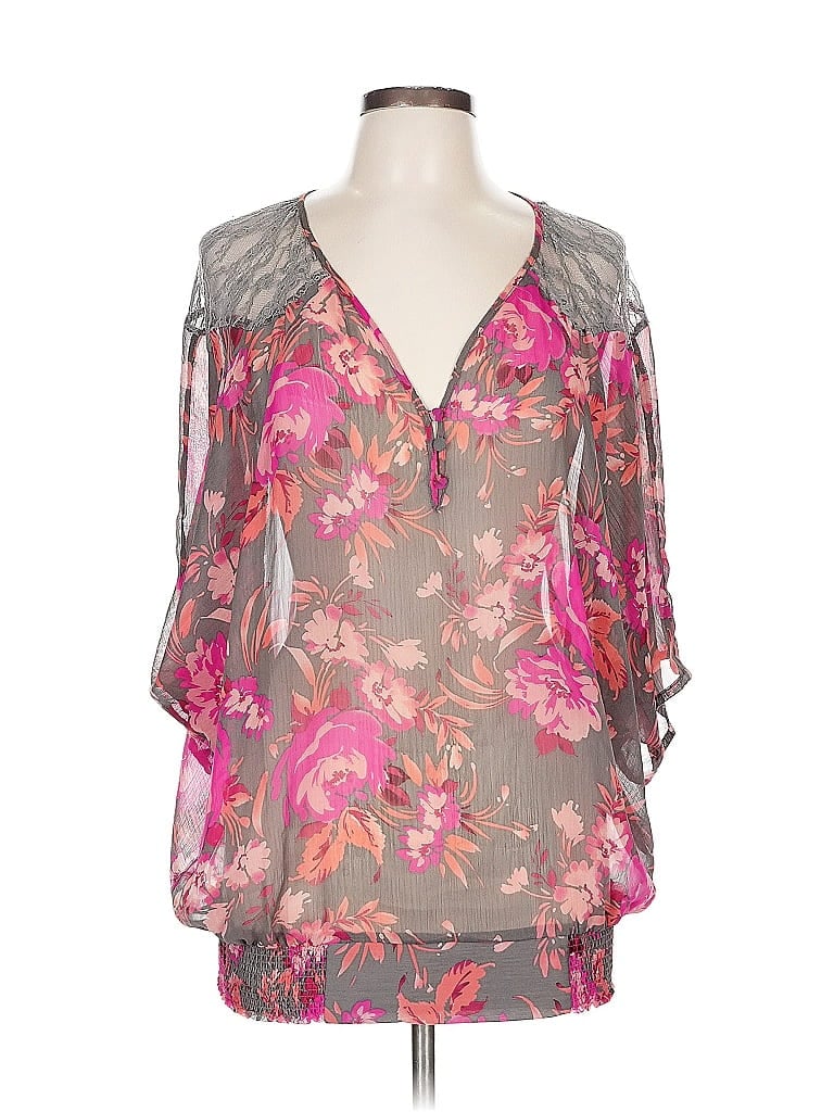 Pre-owned Torrid 3/4 Sleeve Blouse In Gray