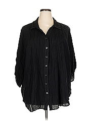 Woman Within 3/4 Sleeve Button Down Shirt