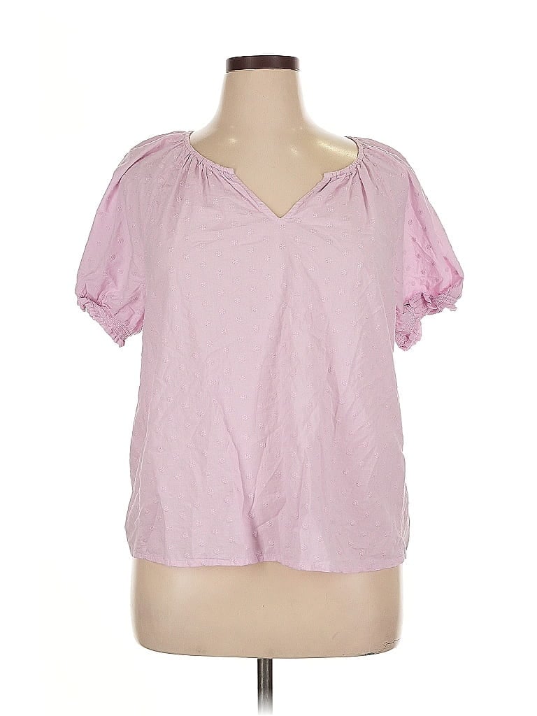 Pre-owned Sonoma Goods For Life Short Sleeve Blouse In Pink