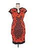 Escada Graphic Orange Cocktail Dress Size 28 - photo 1