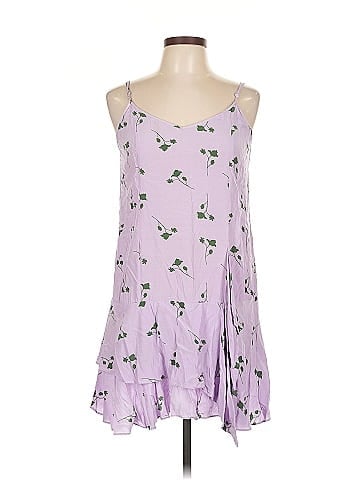 Thakoon Collective Purple Floral Slip Dress (view 1)