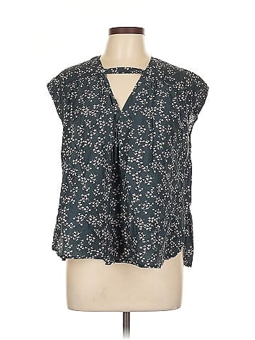 Current/Elliott The Short Sleeve Sky Blouse (view 1)