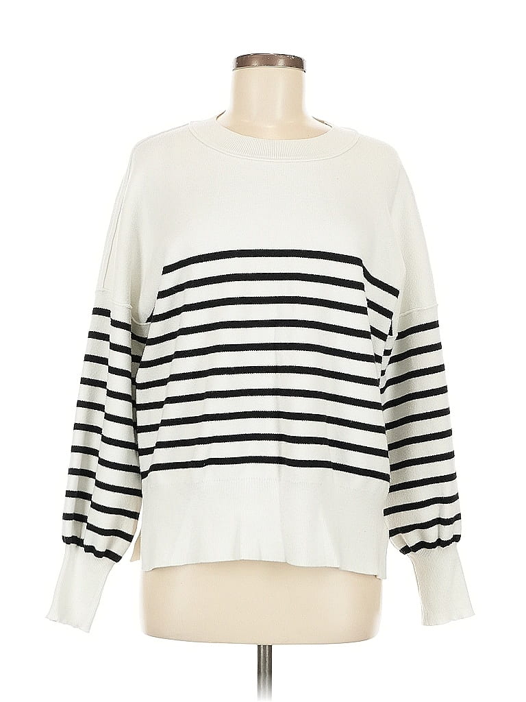 Pre-owned Unbranded Pullover Sweater In White