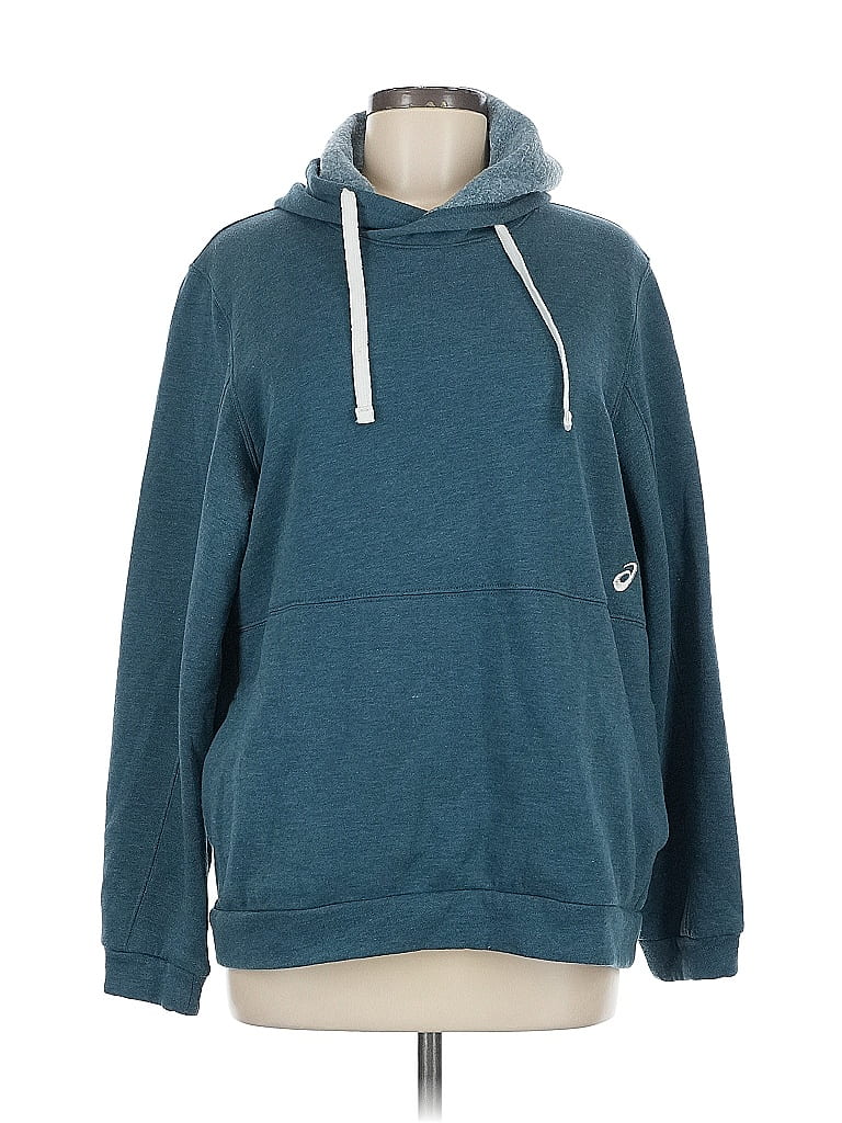 ASICS Pre-owned Pullover Hoodie In Blue