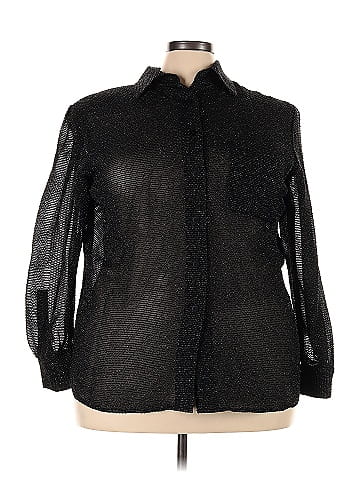 Linda Allard Ellen Tracy Long Sleeve Silk Top (view 1)