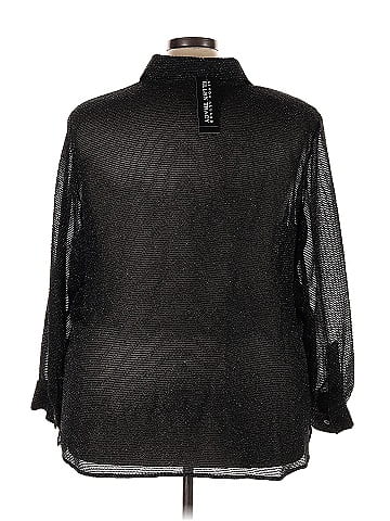 Linda Allard Ellen Tracy Long Sleeve Silk Top (view 2)