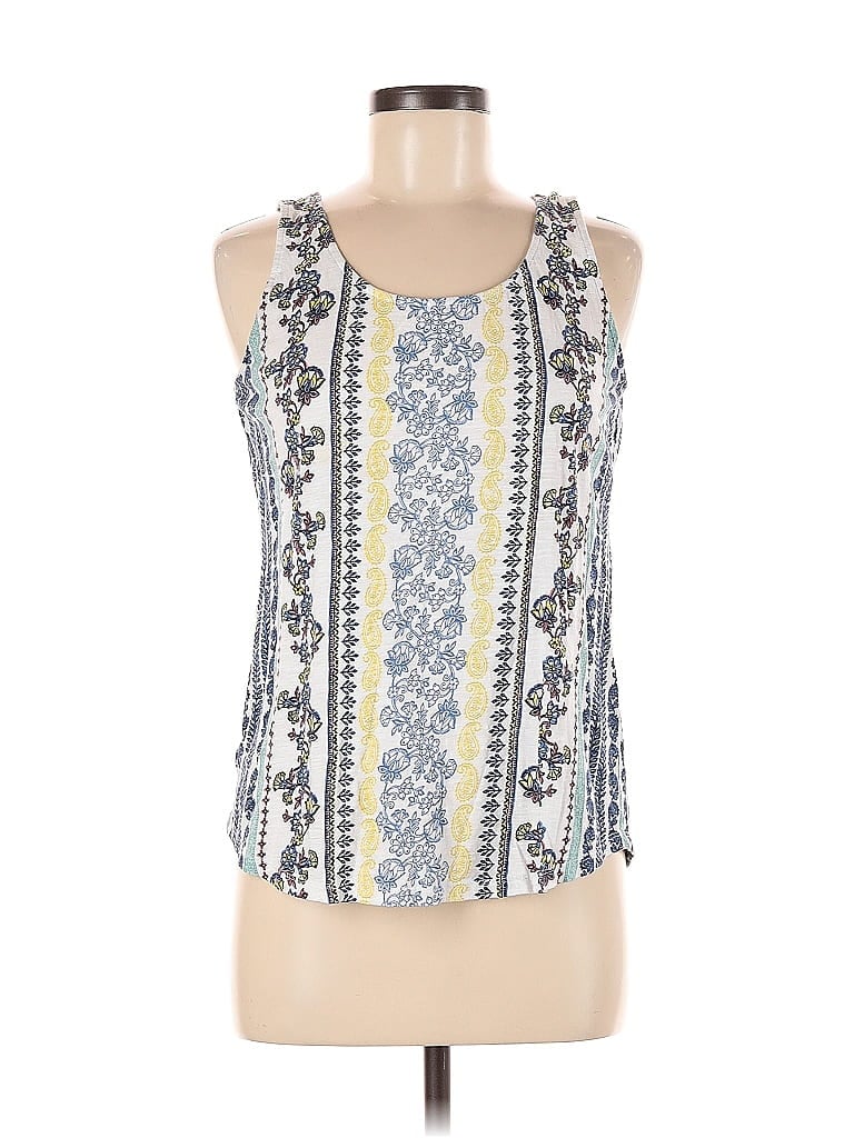 Pre-owned Ann Taylor Loft Outlet Tank Top Blue Halter Neckline Tops