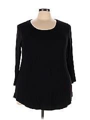 Jm Collection 3/4 Sleeve T Shirt