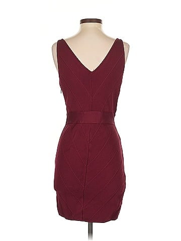 Herve Leger Burgundy Bandage Dress (view 2)