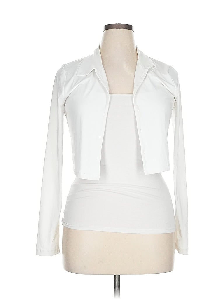 Pre-owned Rue21 Long Sleeve Blouse In White