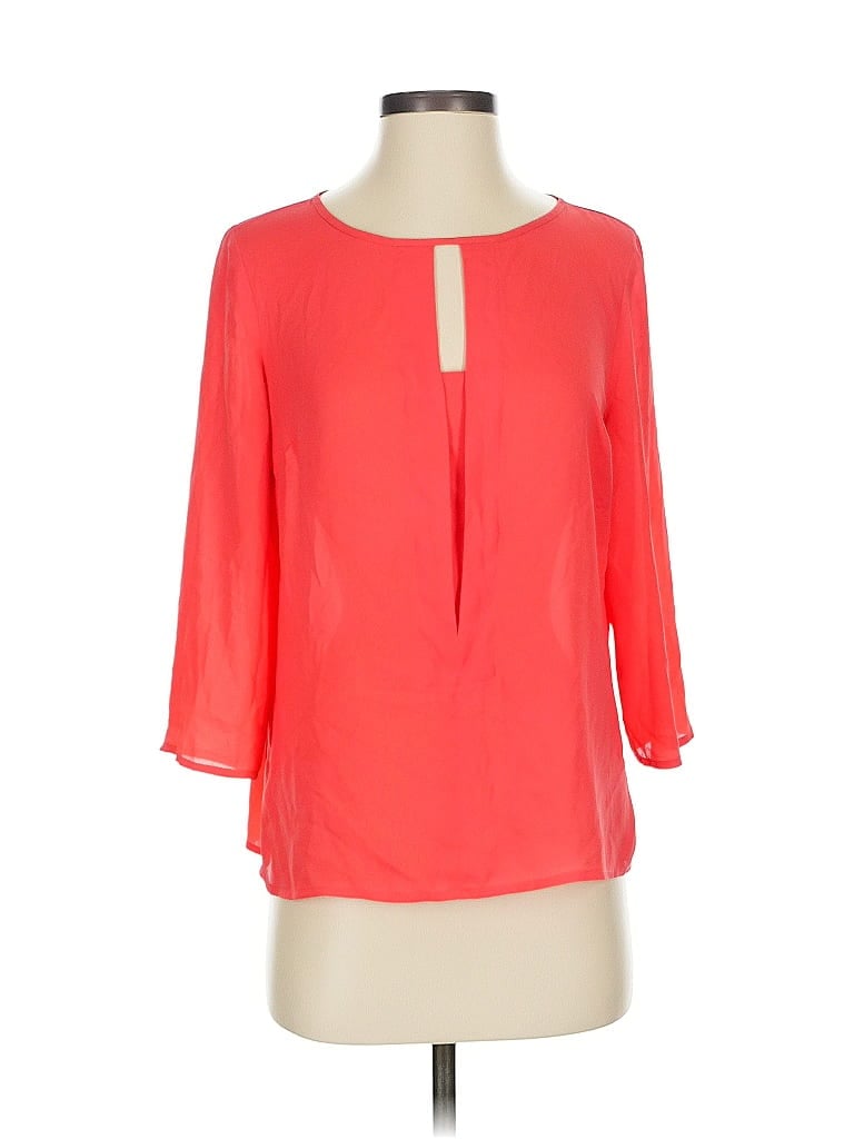 Pre-owned Express 3/4 Sleeve Blouse In Orange