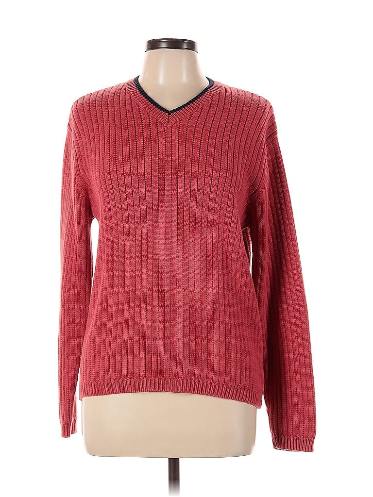Pre-owned Lands' End Pullover Sweater In Red