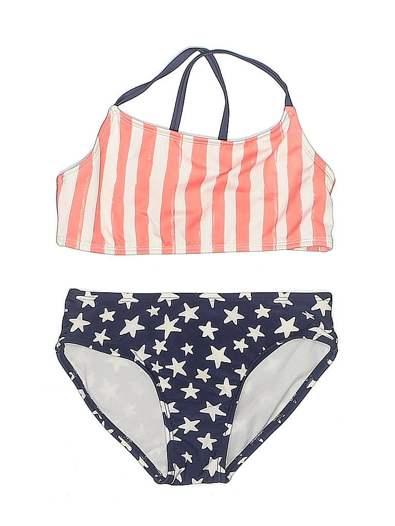 Pre-owned Cat & Jack Kids' Two Piece Swimsuit In Orange