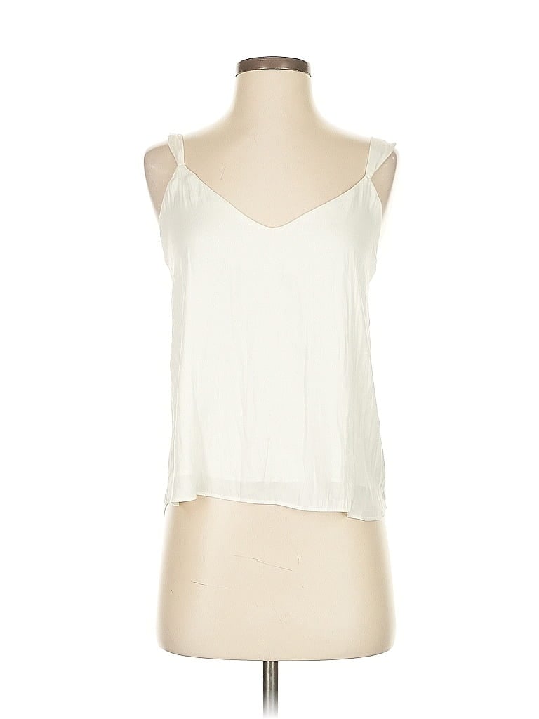 Pre-owned Evereve Sleeveless Blouse In White