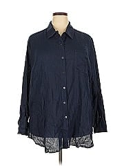 Susan Graver 3/4 Sleeve Button Down Shirt