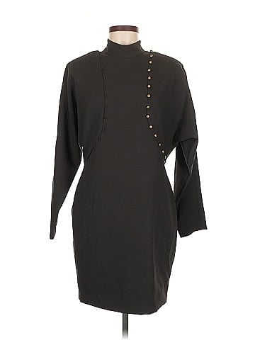 Nicole Miller Collection Puff Sleeve Button Dress (view 1)