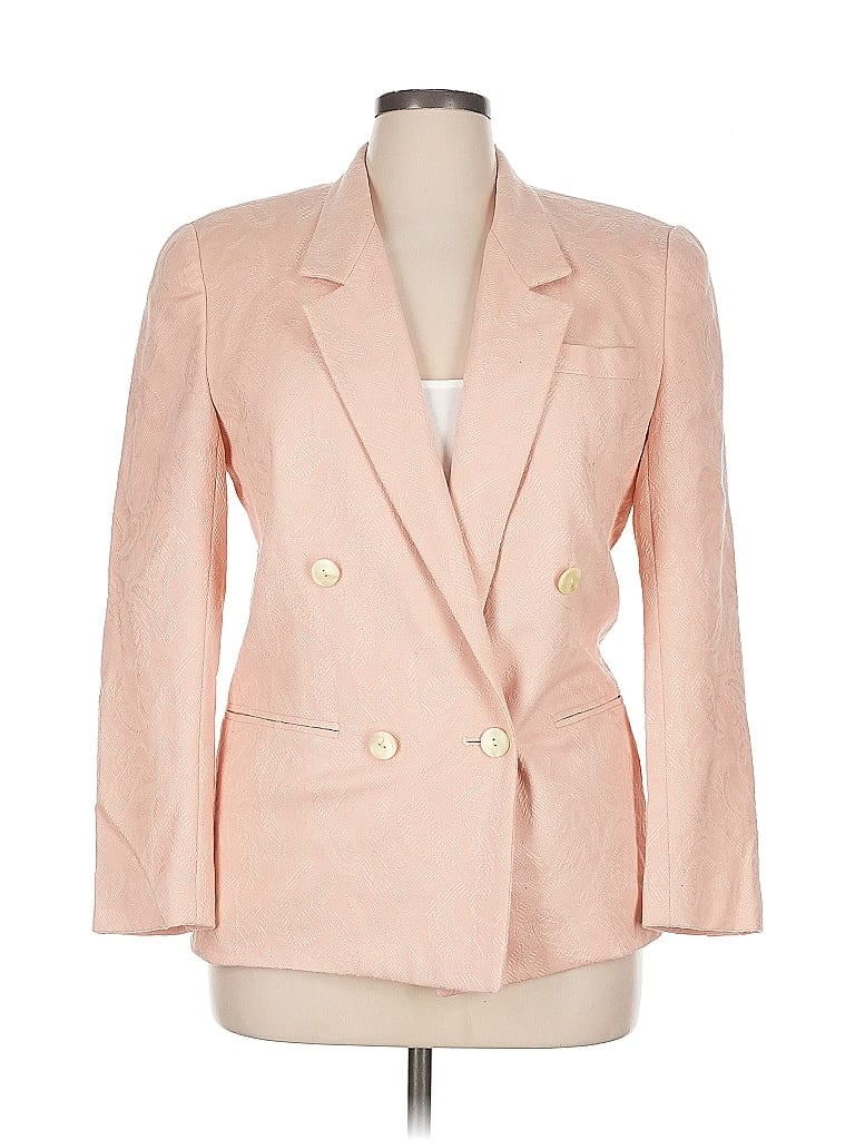 Pre-owned Liz Claiborne Collection Wool Blazer Jacket In Pink