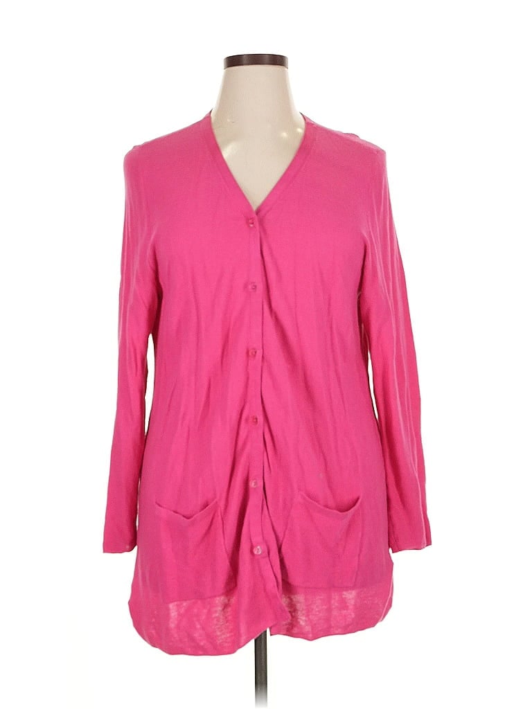 Pre-owned Joan Rivers Cardigan Sweater In Pink