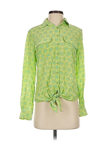 Scilla by Dora Landa Long Sleeve Silk Top (view 1)
